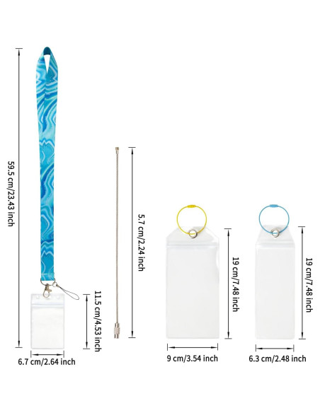 Juego de Etiquetas y Cuerdas de Equipaje Ouksma - 4 Cuerdas y 4 Soportes