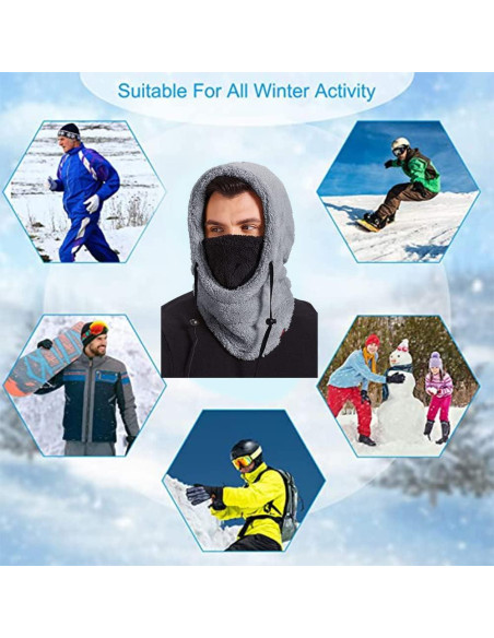 Pasamontañas Polar Resistente al Viento para Hombre y Mujer Pasamontañas Polar Resistente al Viento para Hombre y Mujer