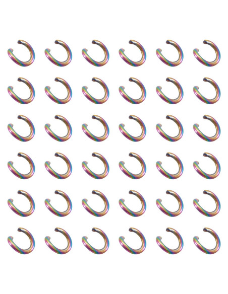 KISSITTY 100 Anillas de Salto Abiertas Arcoíris 3.5mm Acero Inoxidable KISSITTY 100 Anillas de Salto Abiertas Arcoíris 3.5mm Acero Inoxidable