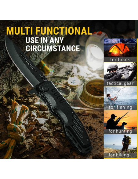 Cuchillo de bolsillo Grand Way 6681 - Hoja 8.69 cm negra Cuchillo de bolsillo Grand Way 6681 - Hoja 8.69 cm negra