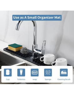 Protector de Salpicaduras de Silicona Chiczam 61cm Negro 2