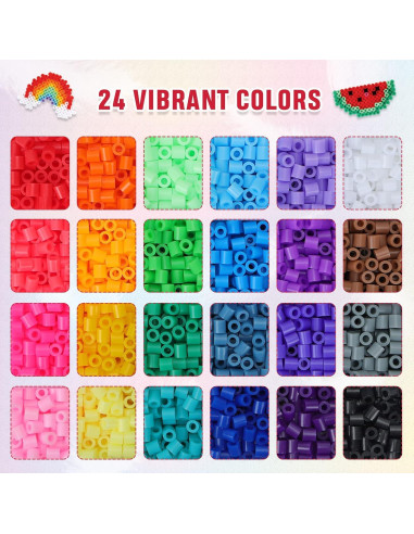 Kit de Perlas Fundidas QUEFE 5200pcs 24 Colores 5mm
