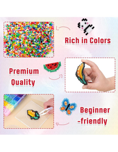 Kit de Perlas Fundidas QUEFE 5200pcs 24 Colores 5mm