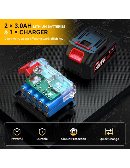 Router Inalámbrico Aslsouti 21V con 2 Baterías 3000mAh 800W Router Inalámbrico Aslsouti 21V con 2 Baterías 3000mAh 800W