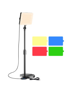 Luz de Video LED Mionondi con Soporte Ajustable y Filtros