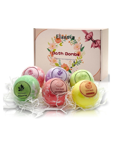 Juego de Bombas de Baño Elaunva 6 Fragancias 100g cada una