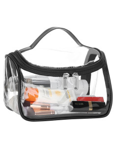 Bolsa Cosmética Transparente HAOGUAGUA 20x17x14.5 cm Negra
