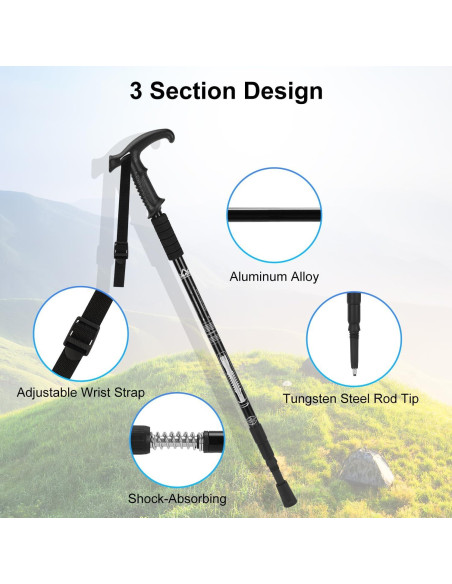 Bastones de Senderismo SupreGear Aluminio Ajustables 2 Pzs Bastones de Senderismo SupreGear Aluminio Ajustables 2 Pzs