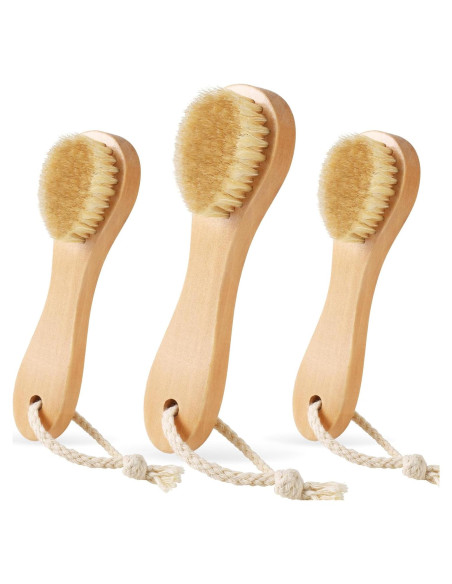 3 Cepillos Quitamanchas de Madera ZJoey con Cerda de Jabalí 3 Cepillos Quitamanchas de Madera ZJoey con Cerda de Jabalí