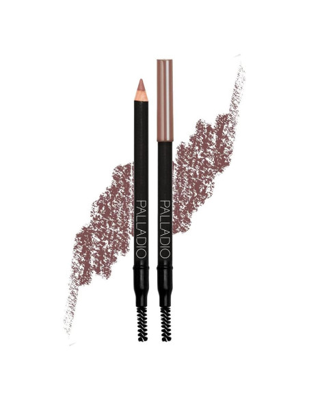 Lápiz y Cepillo para Cejas Palladio Castaño 1 Cuenta Lápiz y Cepillo para Cejas Palladio Castaño 1 Cuenta