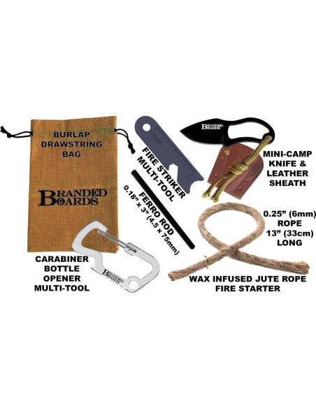 Kit de Inicio de Fuego Branded Boards 2-Pack con Cuchillo Kit de Inicio de Fuego Branded Boards 2-Pack con Cuchillo