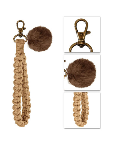 Llave de muñeca Gkeygo albaricoque con gancho de presión