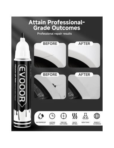Pintura de Retoque EVOOOR 12.1ml Negro Brillante LY9B para Audi