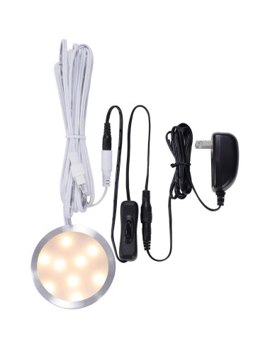 AIBOO Luz LED de Puck 12V Blanco Cálido para Gabinete