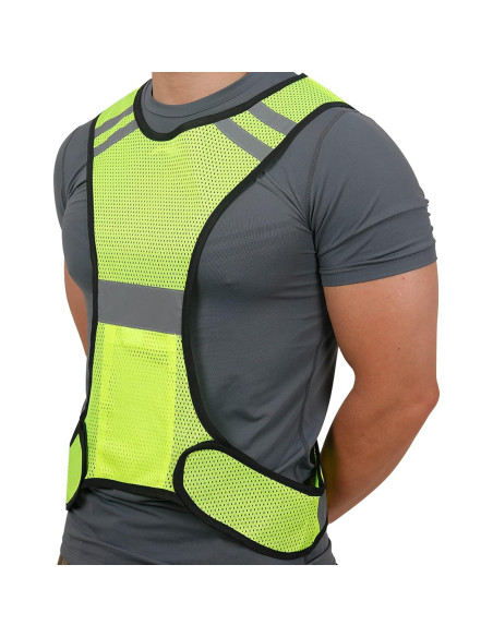 Chaleco Reflectante TCCFCCT Amarillo 2 Piezas para Correr Chaleco Reflectante TCCFCCT Amarillo 2 Piezas para Correr