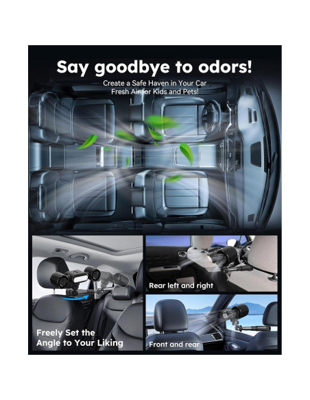 Ventilador de Coche FORYOU USB 3 Velocidades con Luz LED Ventilador de Coche FORYOU USB 3 Velocidades con Luz LED