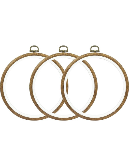 Aros de Bordado Redondos Bonsicoky 17cm - 3 Piezas Aros de Bordado Redondos Bonsicoky 17cm - 3 Piezas