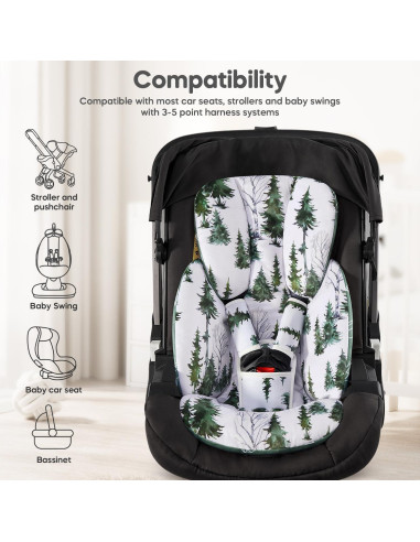 Inserto para Asiento de Auto Babybody Verde, Soporte Bebés