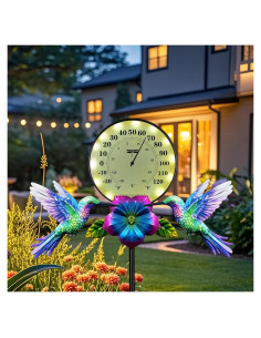 Termómetro Solar Hummingbird 6.1" para Jardín y Patio