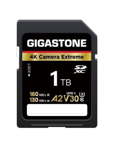 Tarjeta SD Gigastone 1TB 4K A2 V30 U3 C10 Alta Velocidad