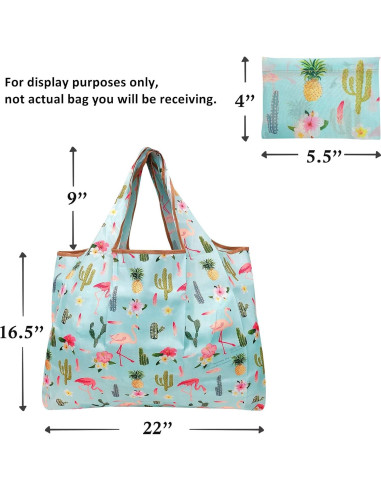Bolsa Grande Plegable Reutilizable Allydrew - 6 Unidades