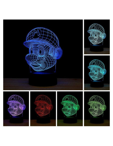 Lámpara de Noche LED 3D TITISKIN con 7 Colores y USB