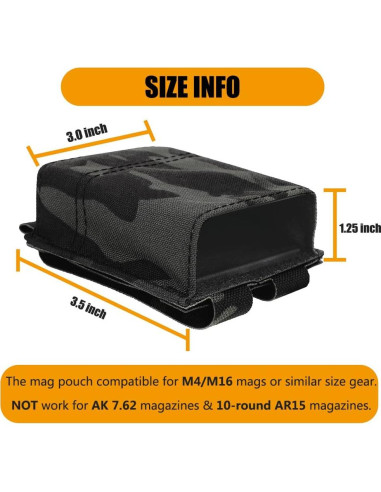 Bolsa de Cargador KRYDEX 5.56mm Nylon MCBK Multi-Función