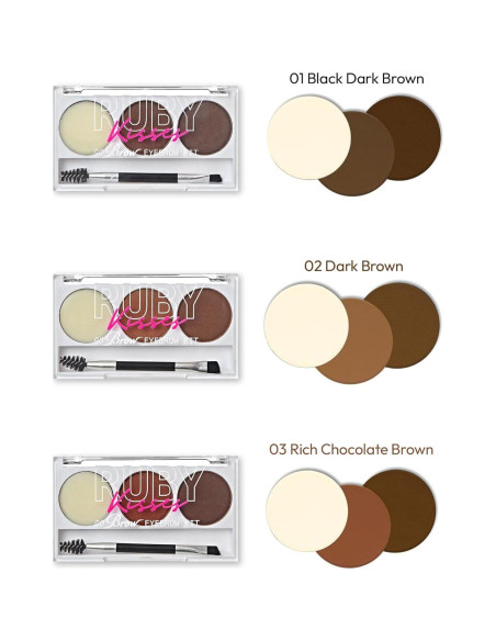 Kit de Cejas Ruby Kisses Go Brow con Polvo y Cera, 3 Plantillas Kit de Cejas Ruby Kisses Go Brow con Polvo y Cera, 3 Plantillas