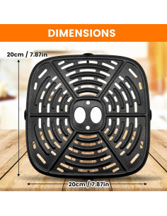 Sartén para Freidora de Aire BLACK+DECKER 20.5x20.5 CM 2