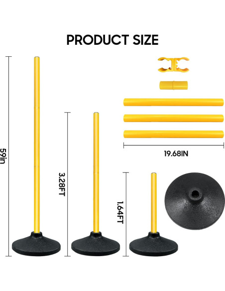 Bastones de Agilidad MDTMR MD-PFC-6 Ajustables 6PCS Bastones de Agilidad MDTMR MD-PFC-6 Ajustables 6PCS