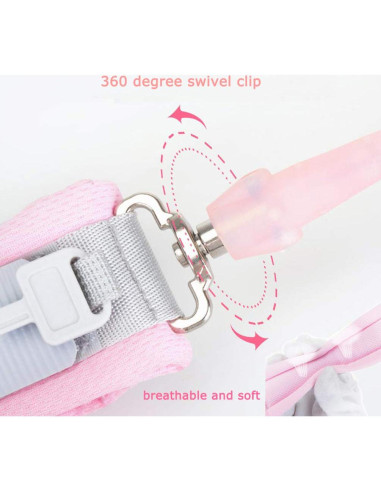 Correa de Muñeca Anti Pérdida Socub 1.5m + 2.5m Rosa