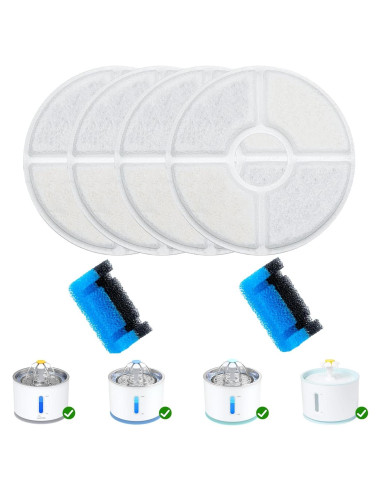 Filtros de Reemplazo para Fuente de Agua Gatos Wonder Creature 6 Pzas