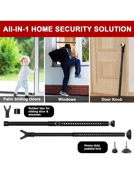 Barra de Seguridad Ajustable Keplrend para Puertas 99-135cm Barra de Seguridad Ajustable Keplrend para Puertas 99-135cm