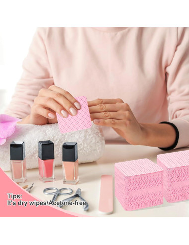 Toallitas para Uñas Sin Pelusa Seongong 540 Piezas 5x5cm