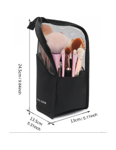 Estuche de Viaje Linsiter para Brochas de Maquillaje Negro 2