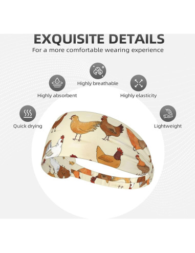 Diadema deportiva DSSWTP unisex absorbente de sudor 95% poliéster
