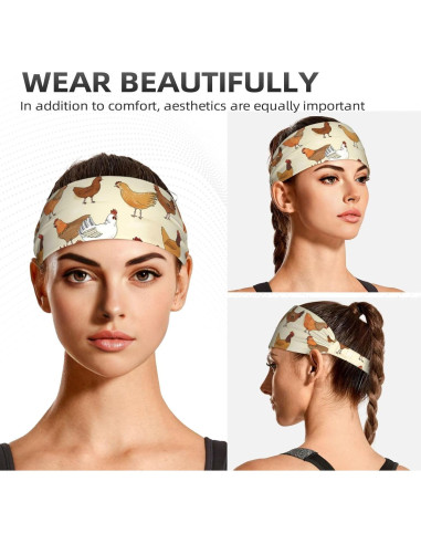 Diadema deportiva DSSWTP unisex absorbente de sudor 95% poliéster