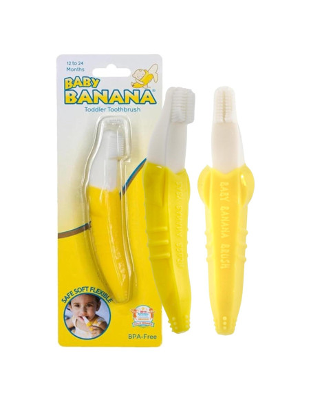 Cepillo de Dientes Baby Banana Flexible para Niños Pequeños Cepillo de Dientes Baby Banana Flexible para Niños Pequeños