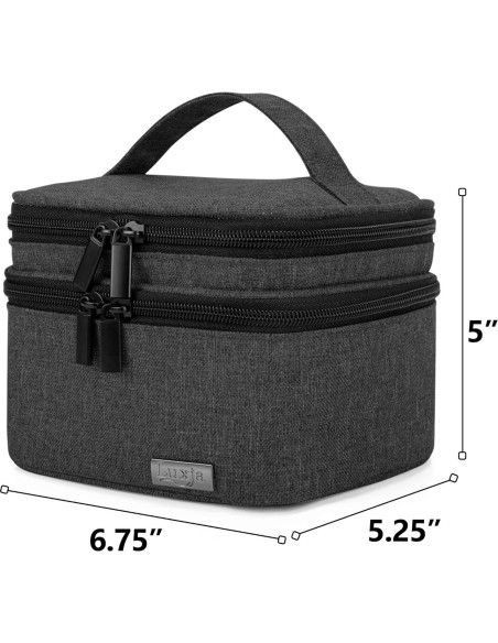 Bolsa Organizador de Aceites Esenciales LUXJA - 20 Botellas, Negro Bolsa Organizador de Aceites Esenciales LUXJA - 20 Botellas, Negro
