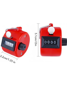 Contador Clicker Manual Haikole 4 Dígitos con Cordón Nylon 2