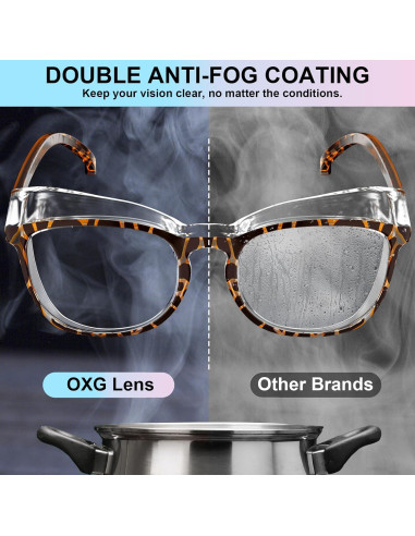 Gafas de Seguridad OXG 3 Paquete Antivaho Luz Azul