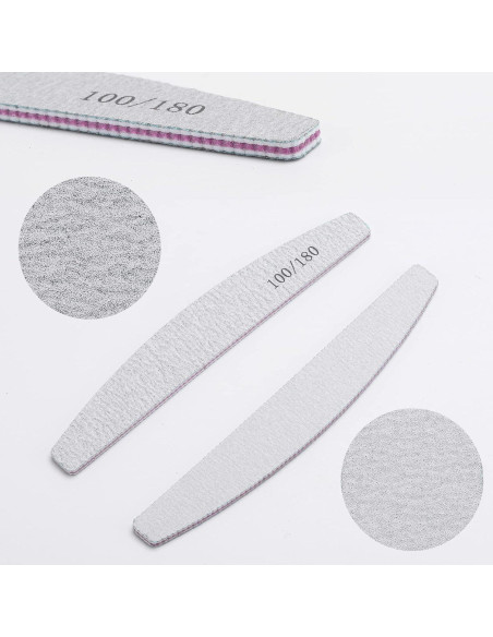 Kit de 35 Archivos y Pulidores de Uñas BTYMS 100/180 Grano Kit de 35 Archivos y Pulidores de Uñas BTYMS 100/180 Grano