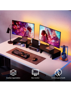 Soporte Doble para Monitor FITUEYES Ajustable 108 cm Negro 2