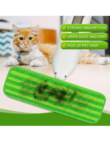 Paquete de 2 Paños Reutilizables GFRED para Swiffer Power Mop