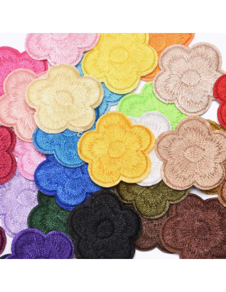 33 Piezas Parche de Hierro Bordado Flores MSCFTFB 3x3cm 33 Piezas Parche de Hierro Bordado Flores MSCFTFB 3x3cm