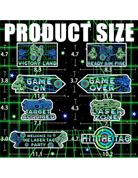 Carteles Direccionales de Fiesta Laser Tag 20 Piezas SamPartyShop Carteles Direccionales de Fiesta Laser Tag 20 Piezas SamPartyShop