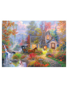 Rompecabezas 1000 Piezas RoseArt Cabaña de Cuento de Hadas