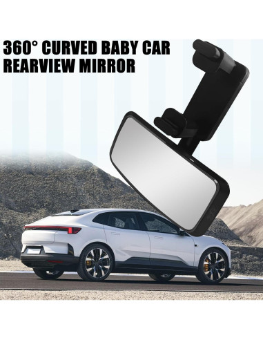 Espejo Convexo para Bebé QQWD Ajustable 360 Sin Puntos Ciegos