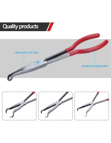 Juego de 3 Alicates de Punta Larga Cricle - 27.94 cm