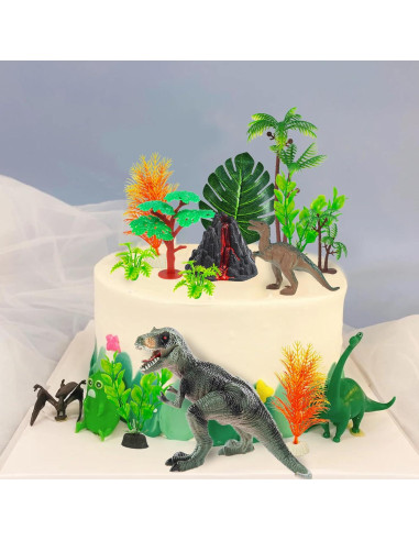 18 Adornos de Pastel de Dinosaurio DRWATE - Fiesta Temática